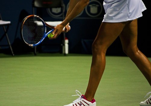 女子テニス選手の画像
